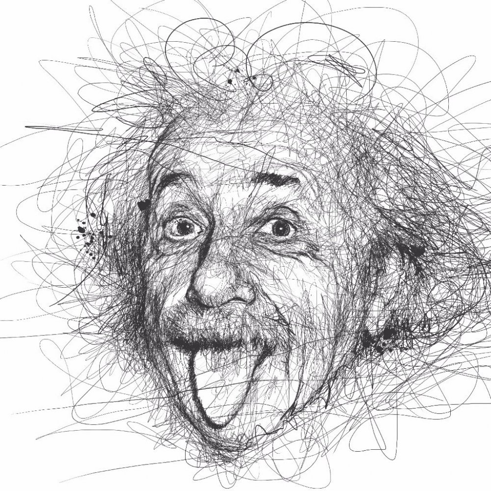 Эйнштейн портрет Графика