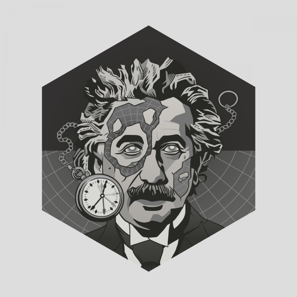 Рисунок математик Эйнштейн