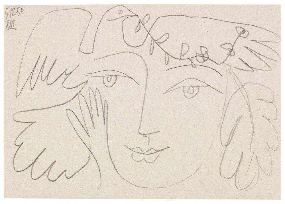 Пабло Пикассо линейные рисунки