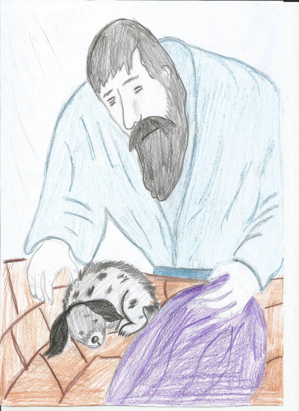 Иллюстрация к Муму Тургенева раскраска