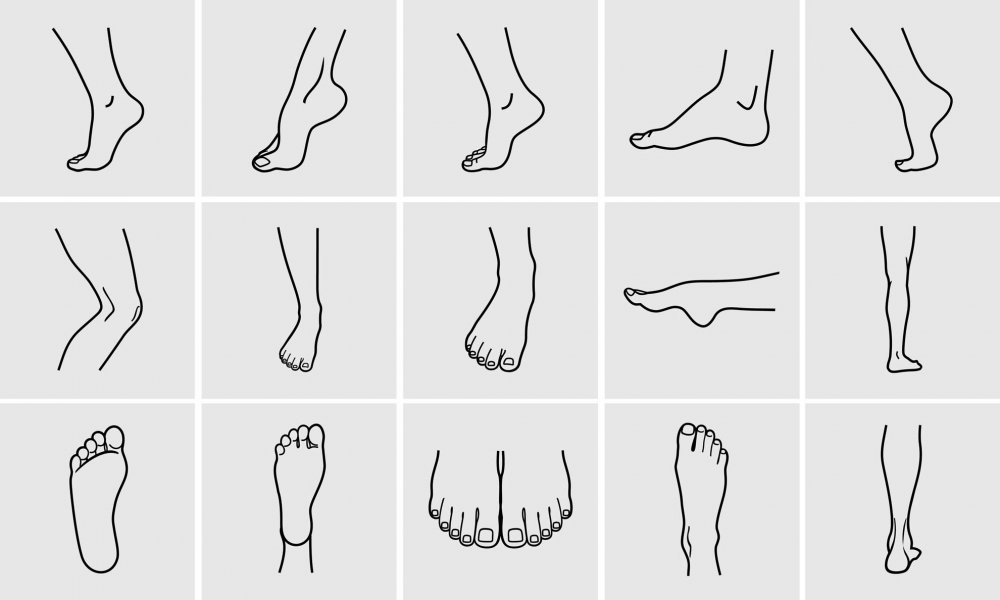 Ноги схематичное изображение