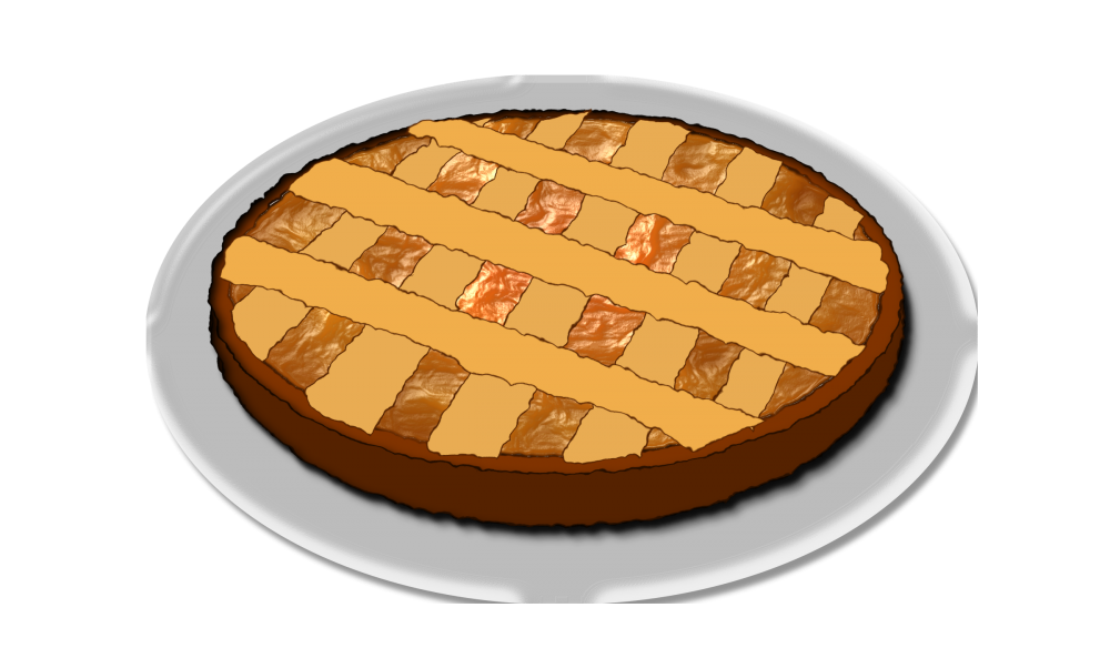 Пирог нарисованный на прозрачном фоне