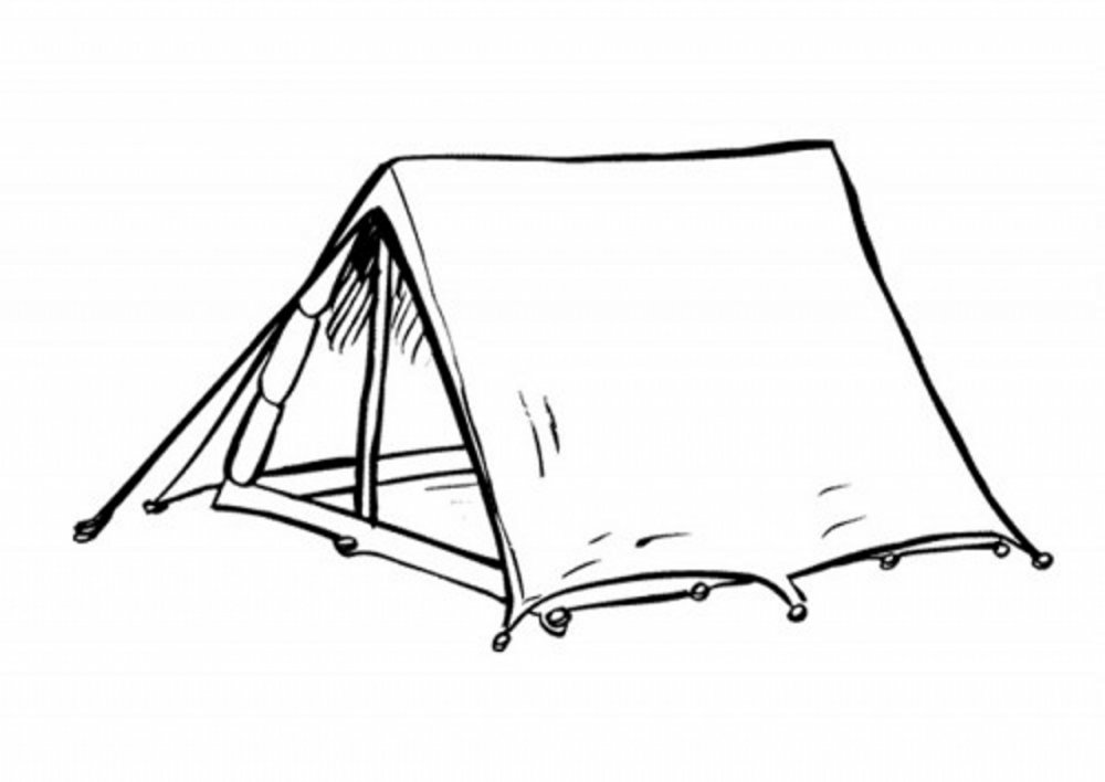 Нарисовать палатку