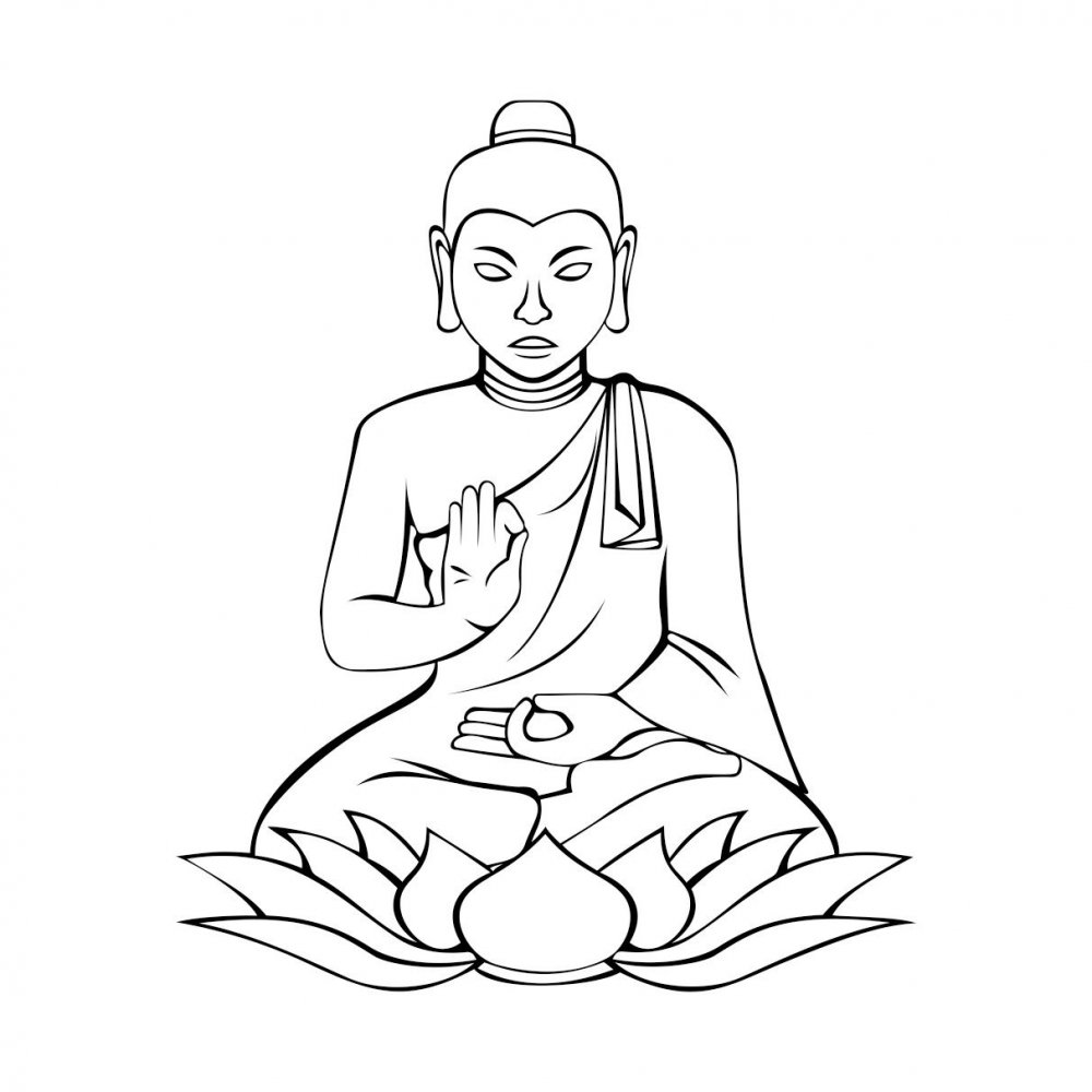 Индия Будда рисунок