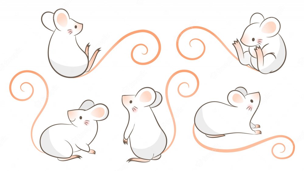 Маленькие милые рисуночки мышей