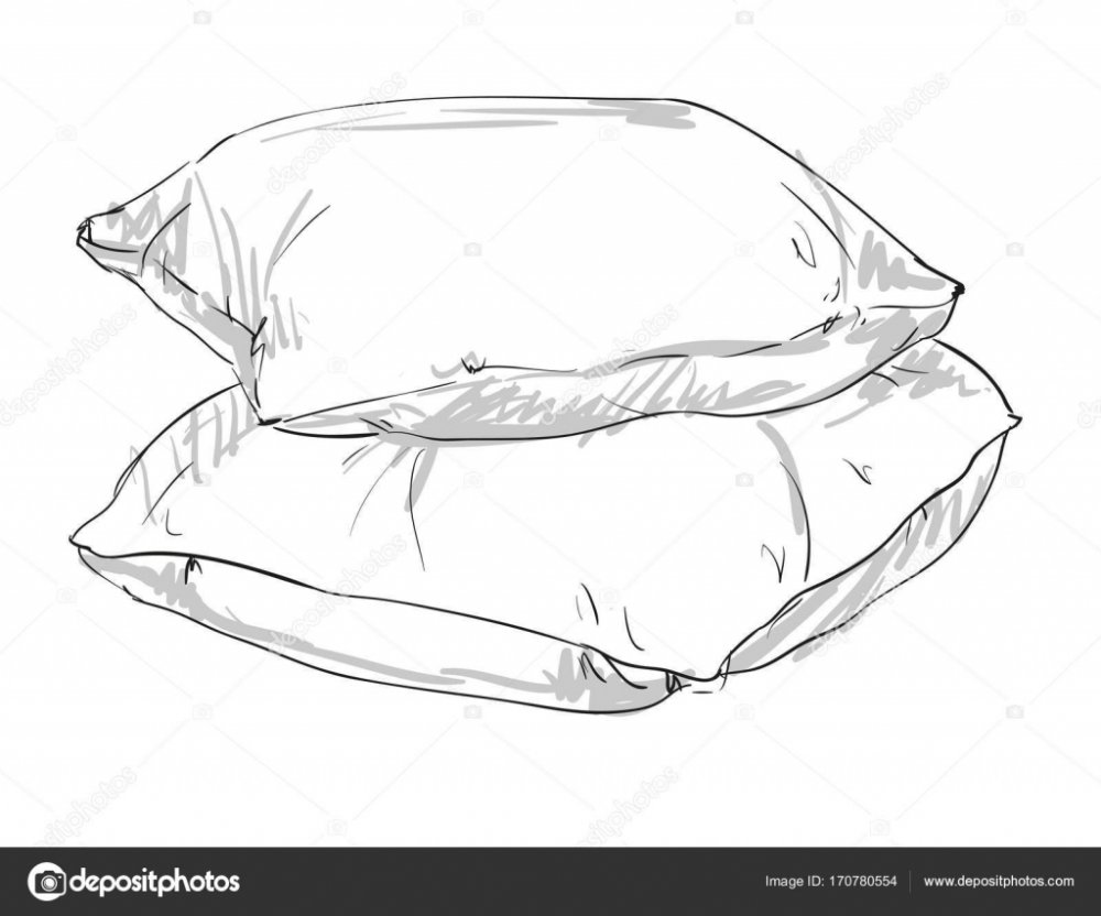 Черно белая подушка раскраска