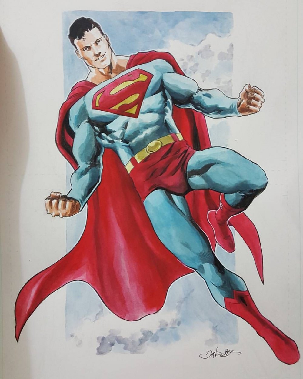 Супермен лицо рисунок