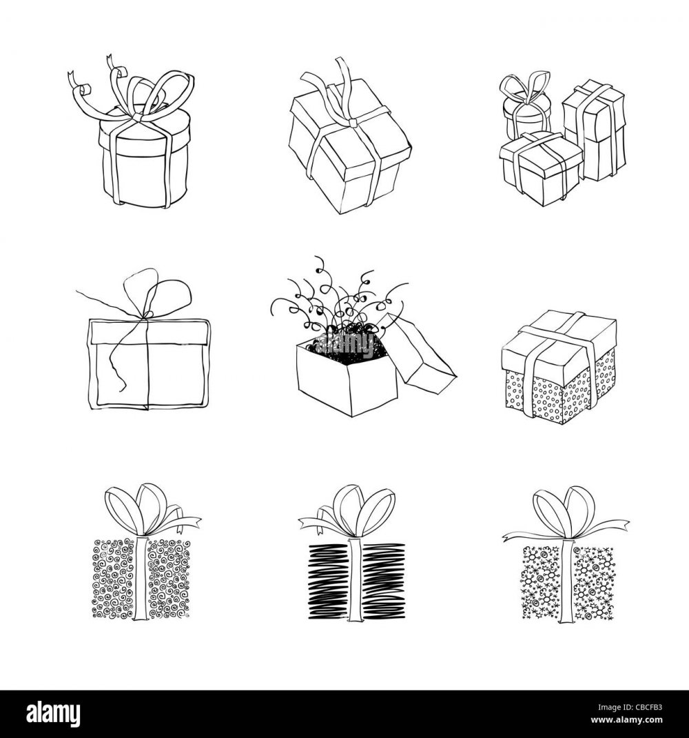 Графические изображения коробки для подарков