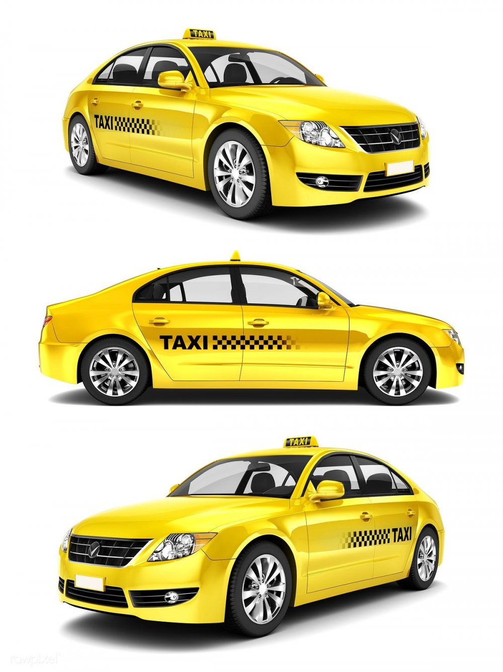 Такси на белом фоне для детей