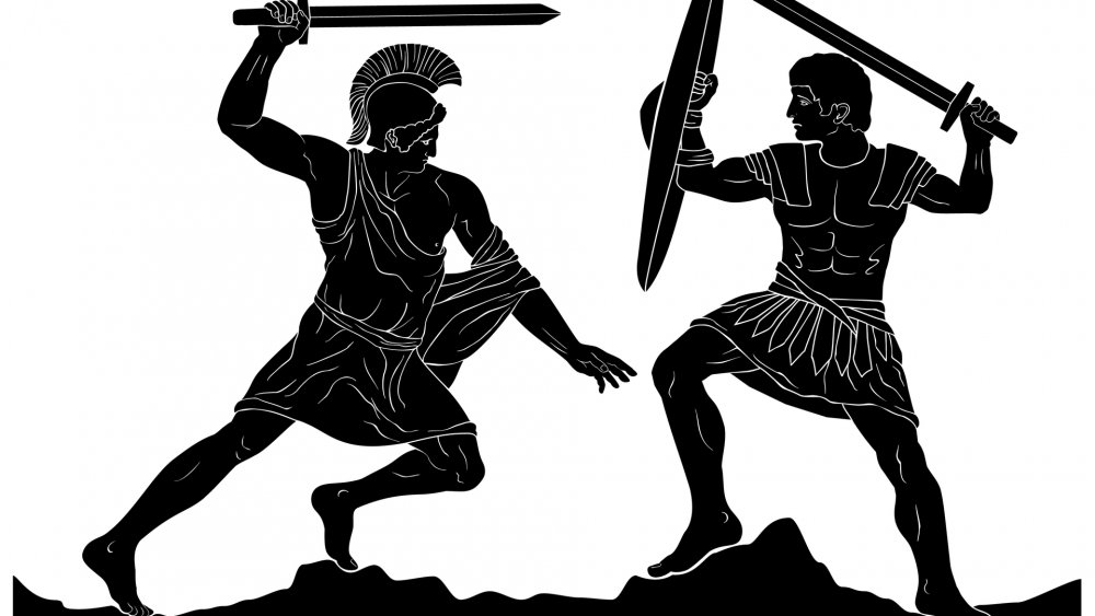 Древнегреческий воин вектор