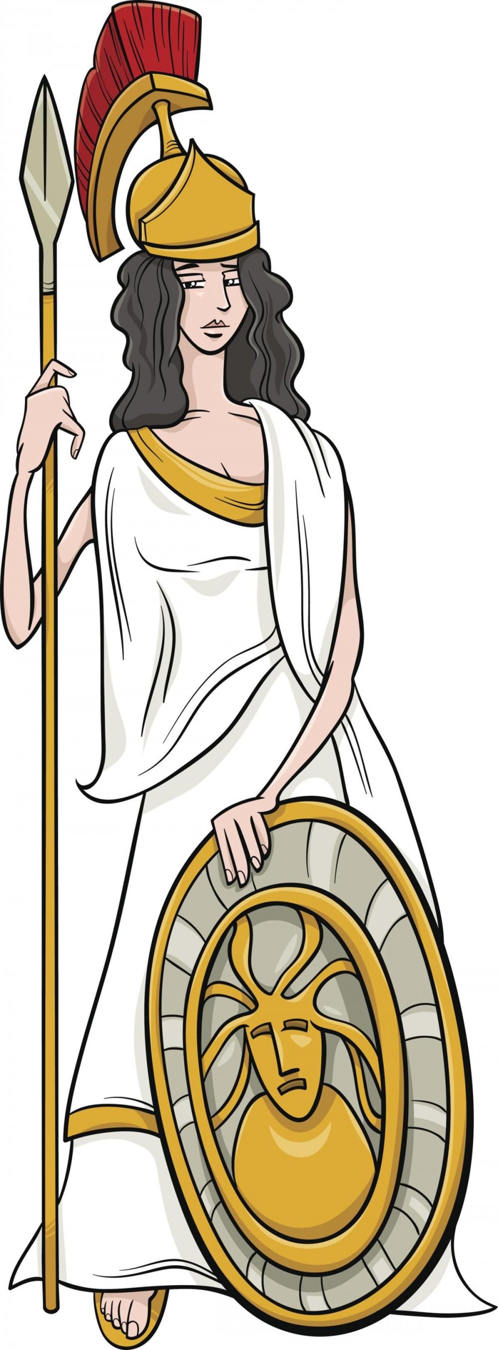 Греческая богиня Афина рисунок