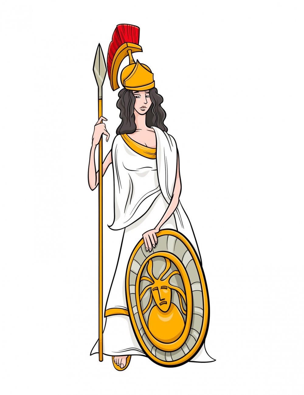 Афина богиня древней Греции рисунки