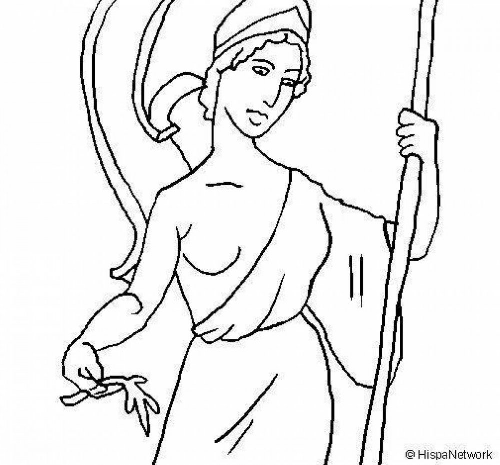 Богиня войны Афина тату