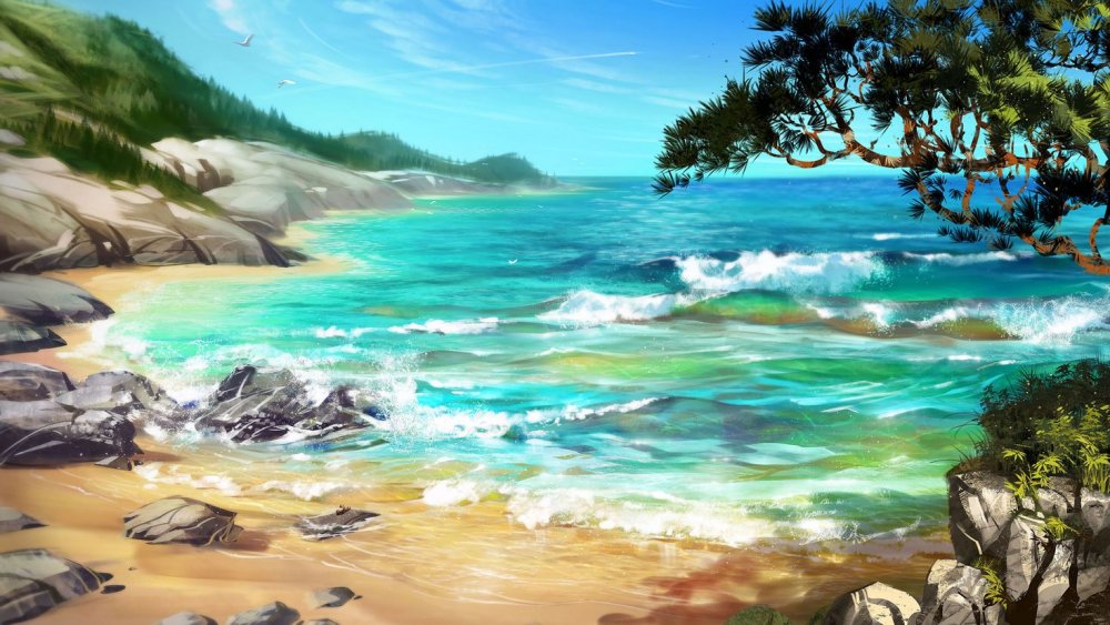 Райский остров живопись