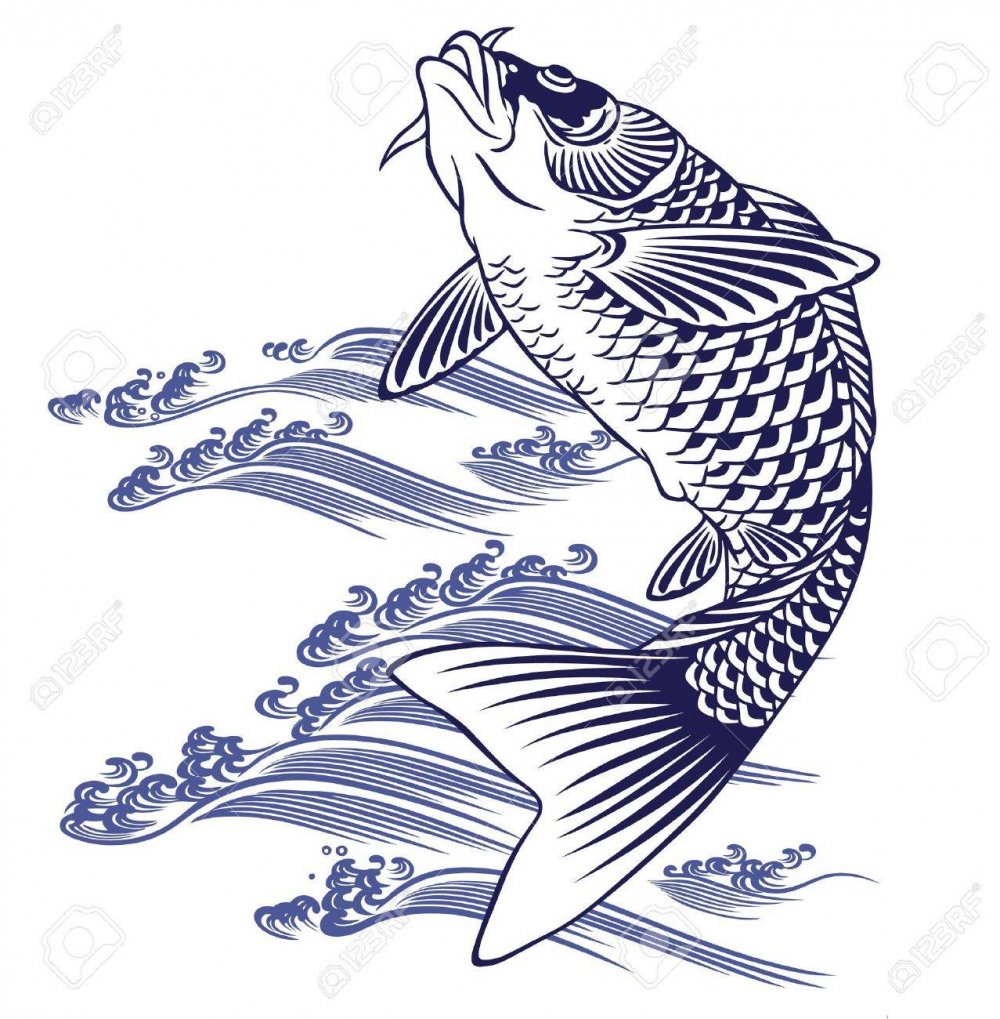 Рисунки рыб для гравировки