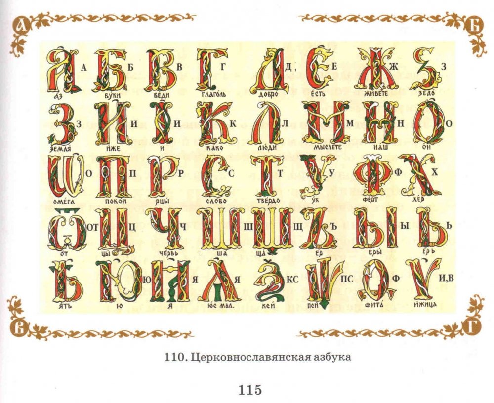 Древнерусская буквица и церковнославянская Азбука