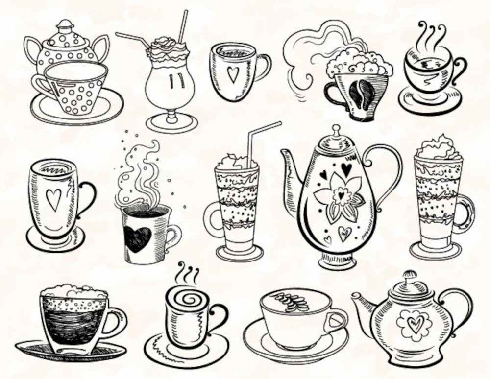 Рисование чайный сервиз