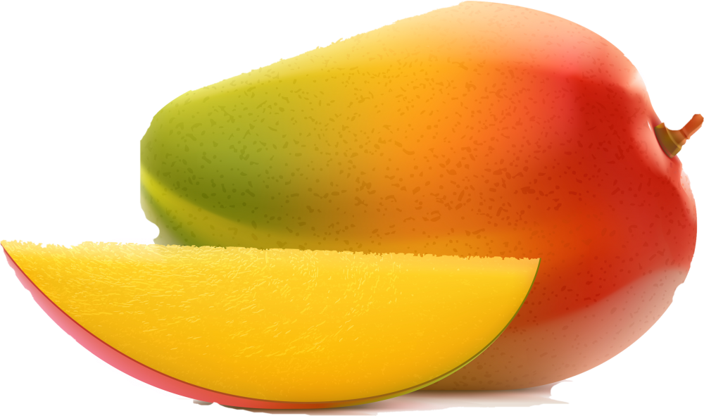 Манго фрукт на белом фоне