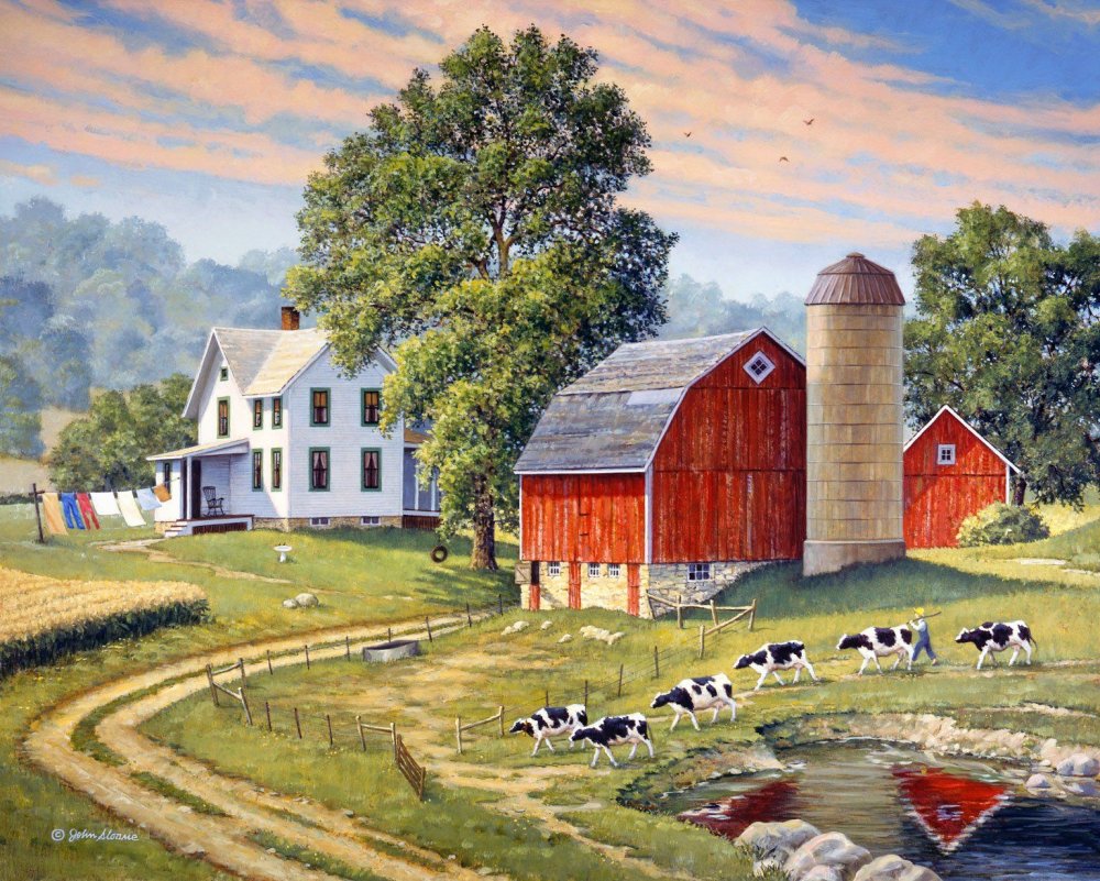 Art Country Farmhouse стиль живопись