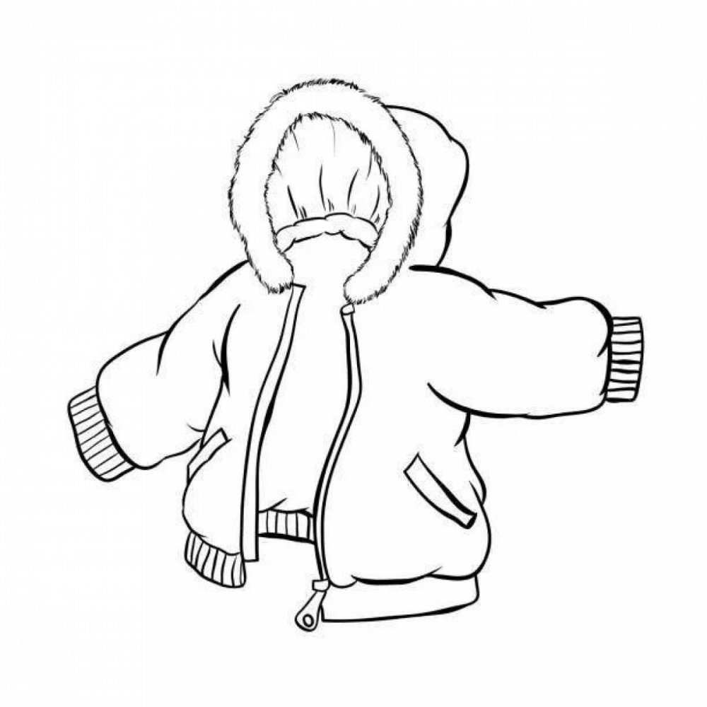 Зимняя куртка рисунок