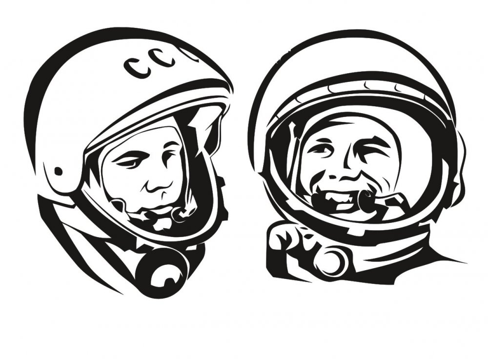 Рисунок Юрия Гагарина в космосе