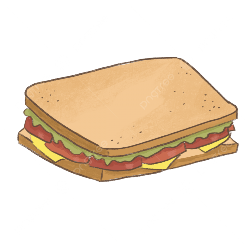 Сэндвич нарисовать сверху
