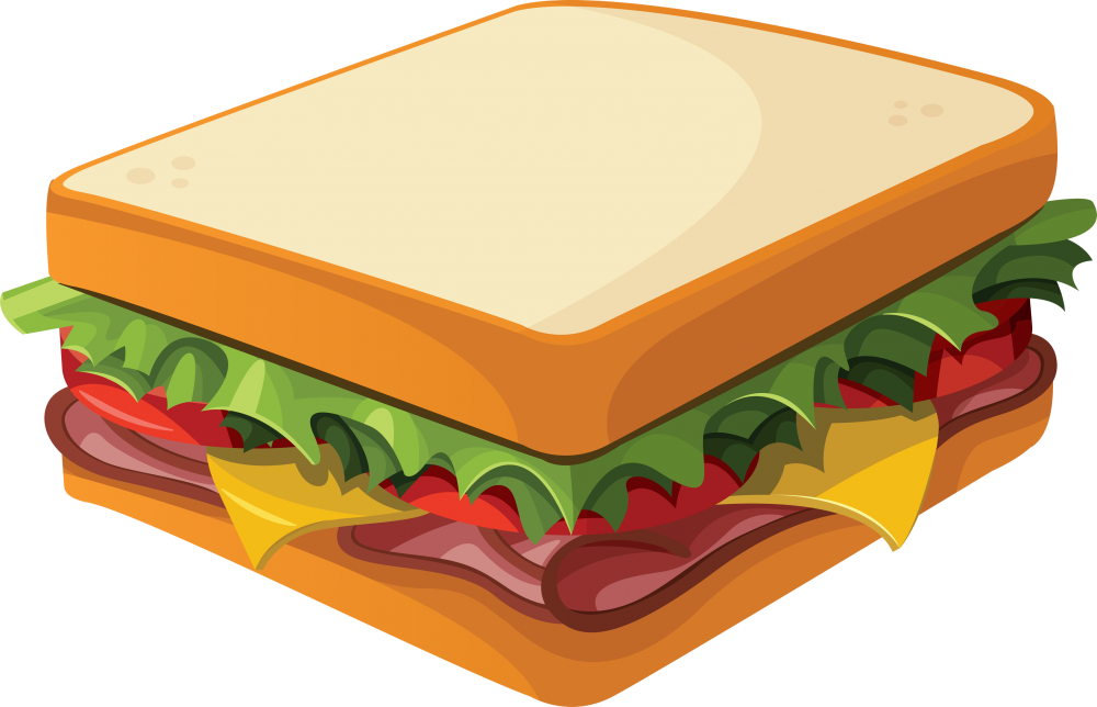Рука с бутербродом рисунок