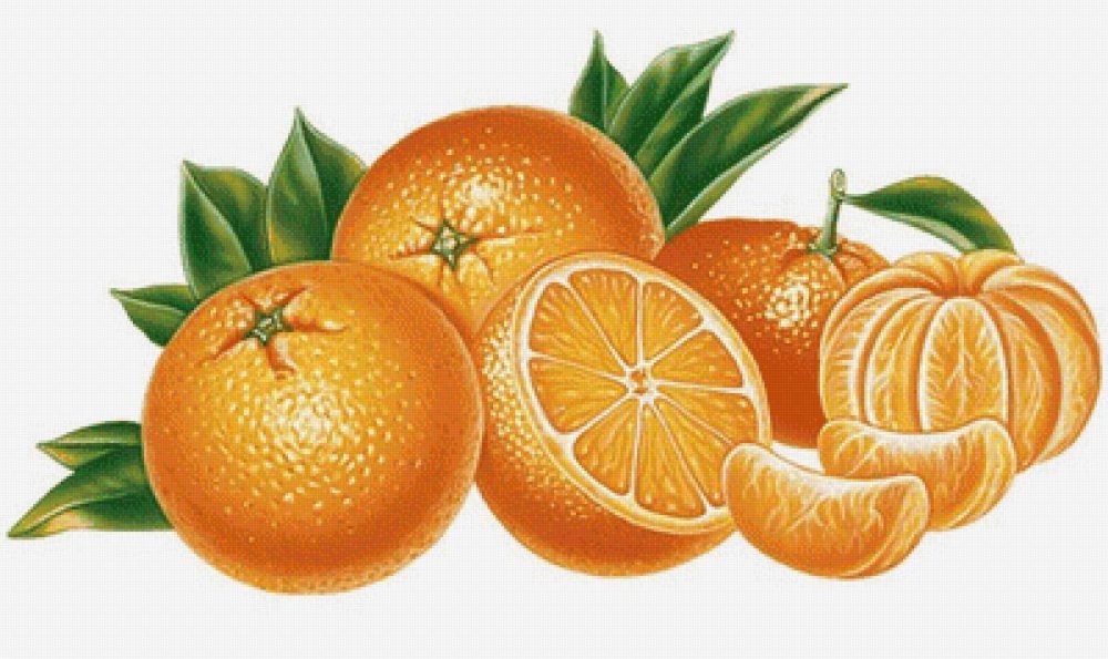Апельсины мультяшные