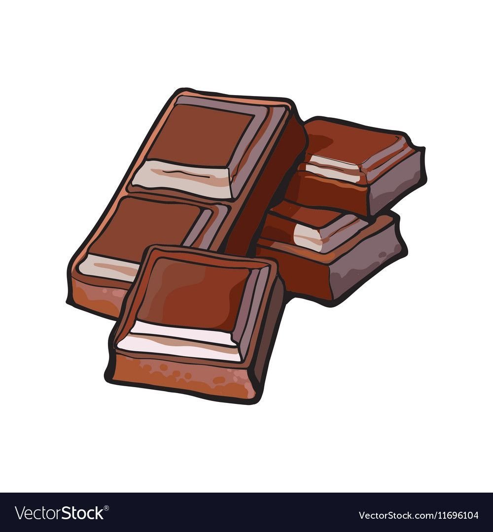 Плитка шоколада раскраска