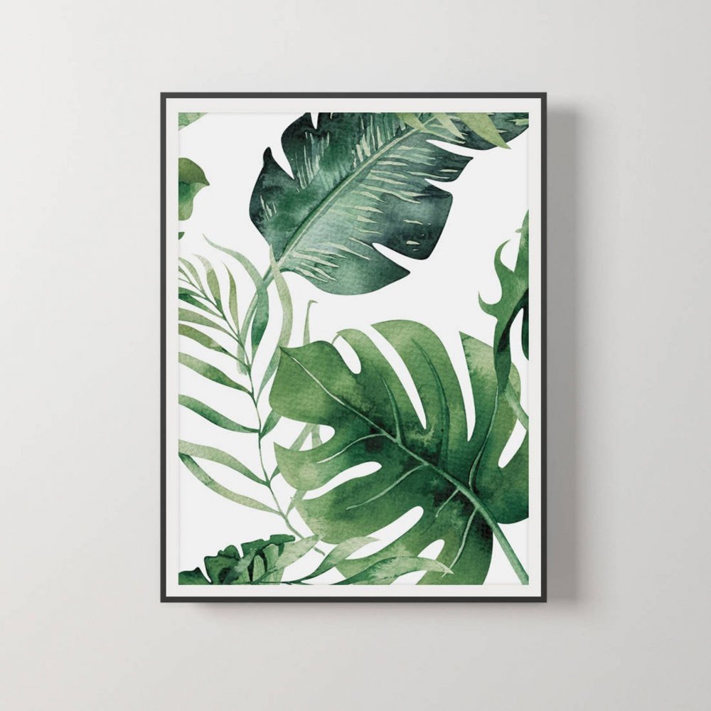 Пальмовые листья нарисованные