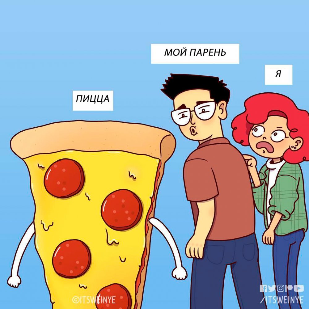 Пицца карикатура