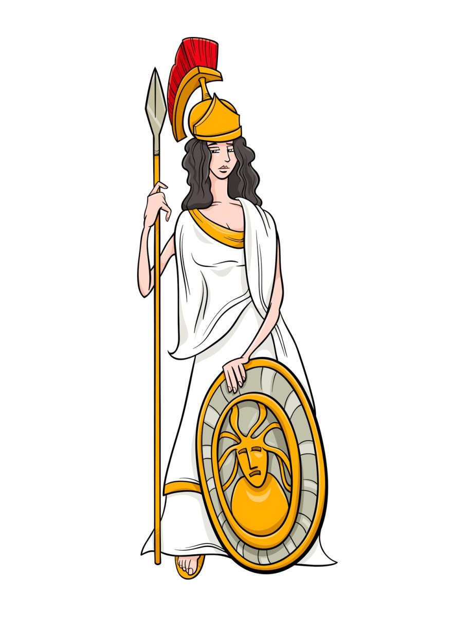 Богиня Афина рисунок