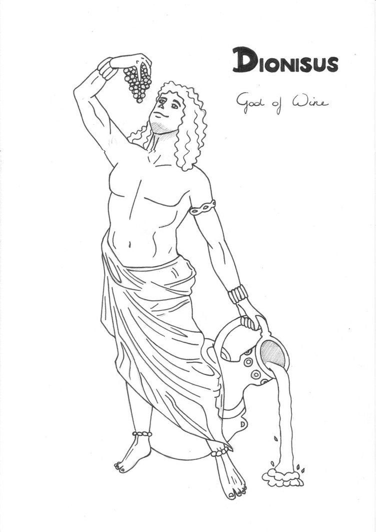 Дионис Бог древней Греции рисунок