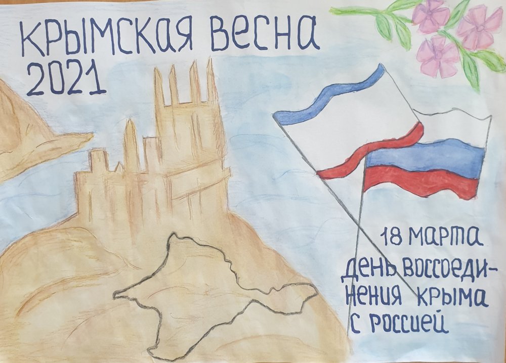 Присоединение Крыма к России рисунки