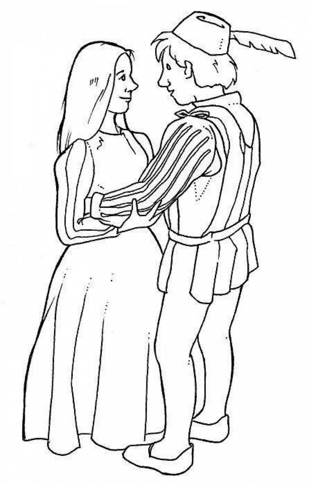 Ромео и Джульетта Шекспир раскраска