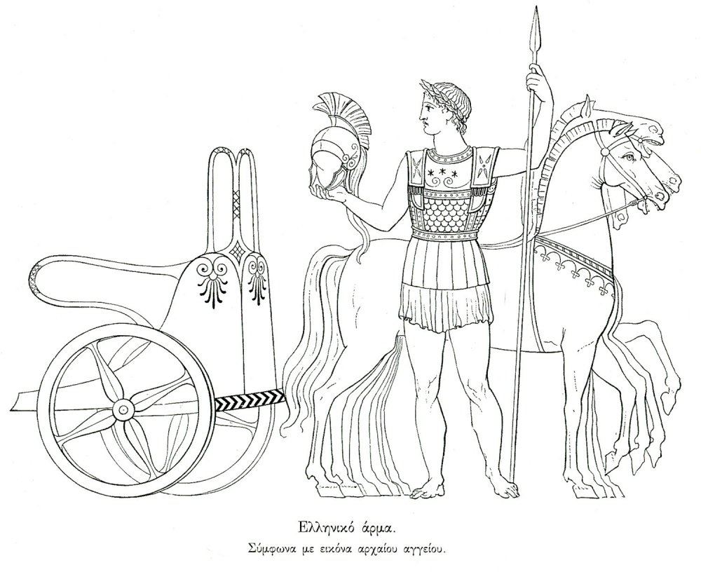 Колесница древней Греции рисунок