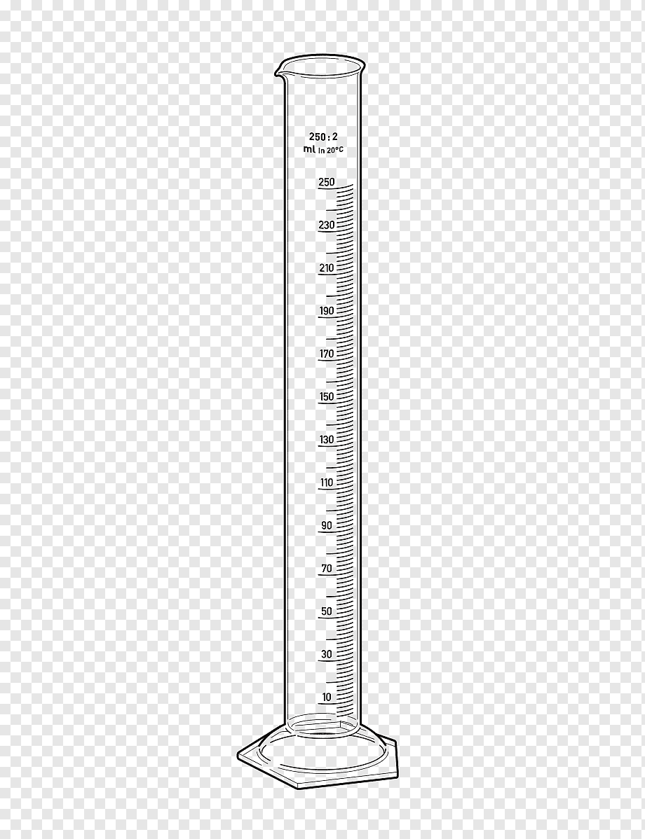 Рисунок мерного цилиндра на 100 мл