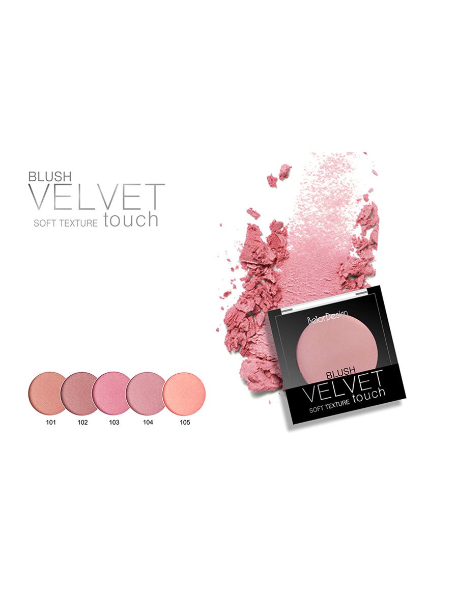 Belor Design / румяна для лица Velvet Touch, тон 105 бархатная роза