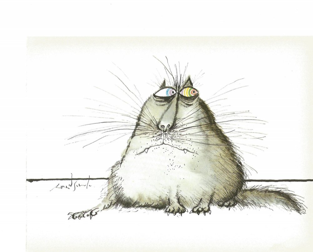 Забавные коты художника Ronald Searle