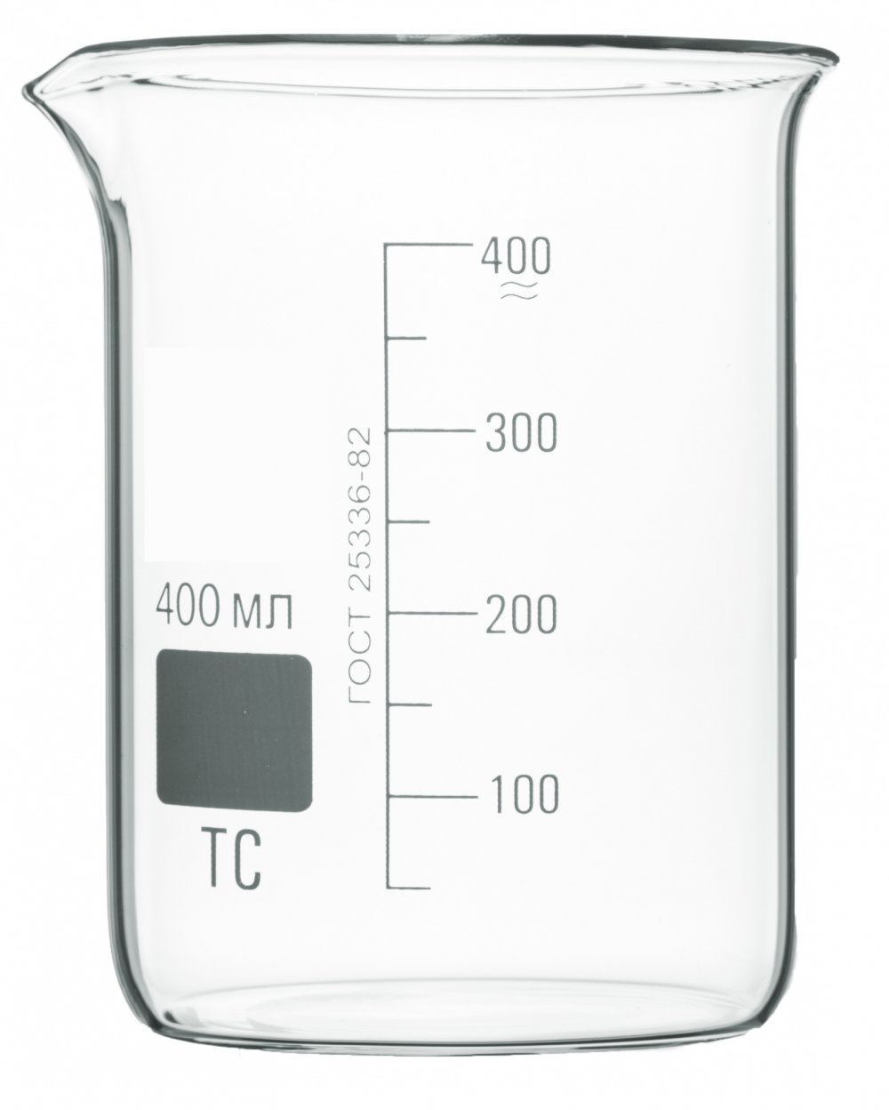 Стакан мерный лабораторный стекло 400 мл