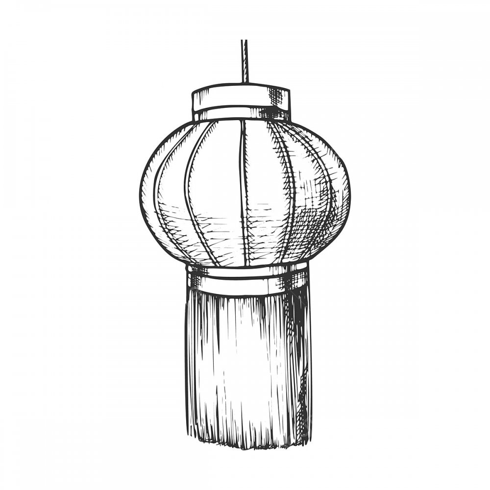 Китайский фонарик раскраска