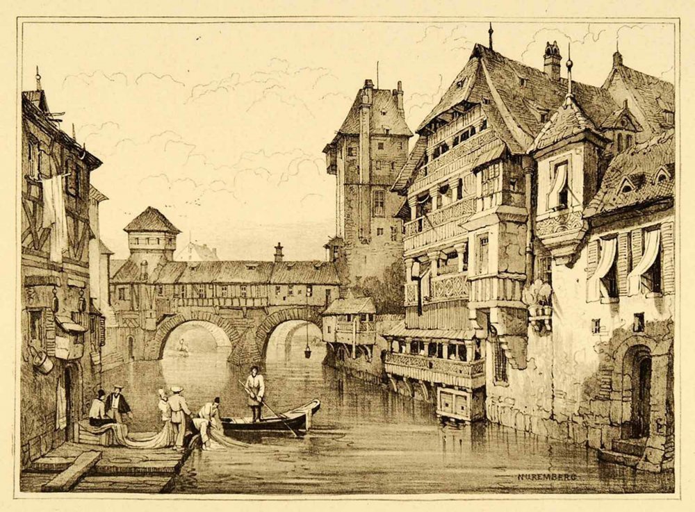 Nuremberg Castle гравюра