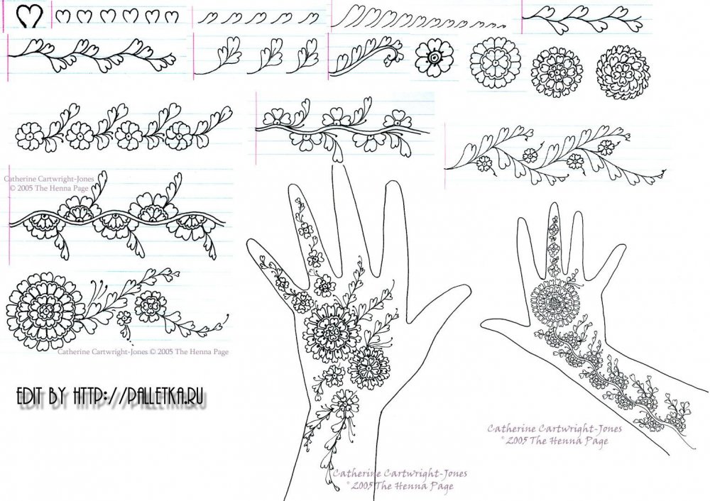 Мехенди узоры для начинающих поэтапно