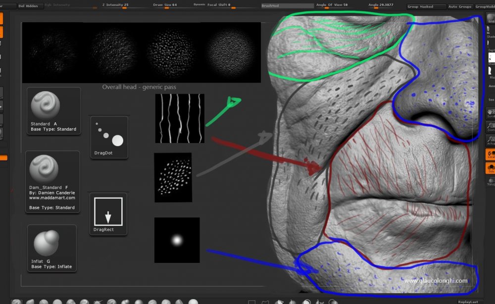 Кожа Zbrush Alpha