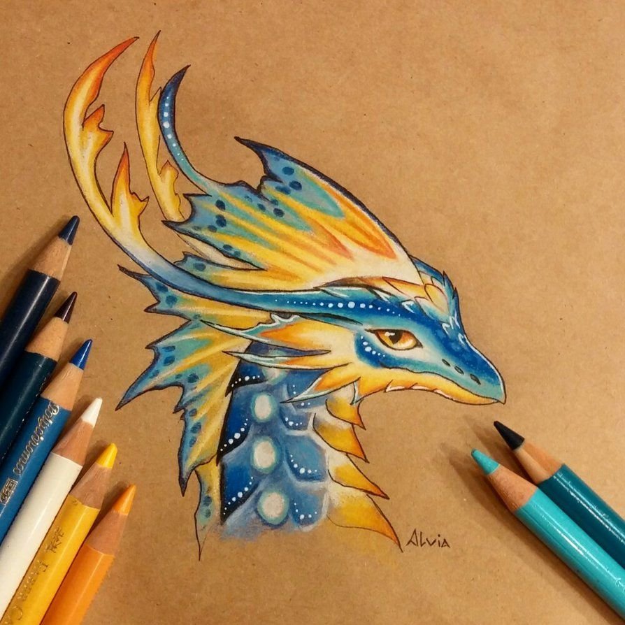 Простые рисунки дракона