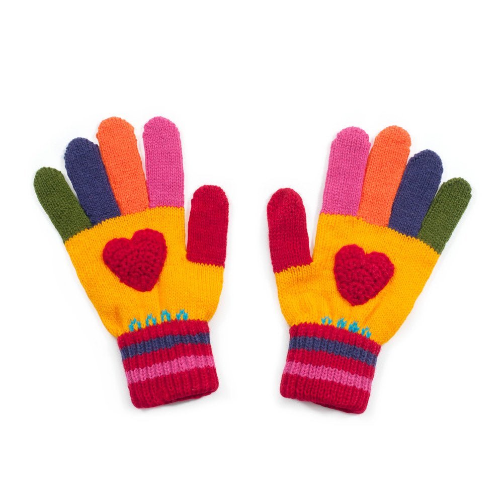 Цветные перчатки детские