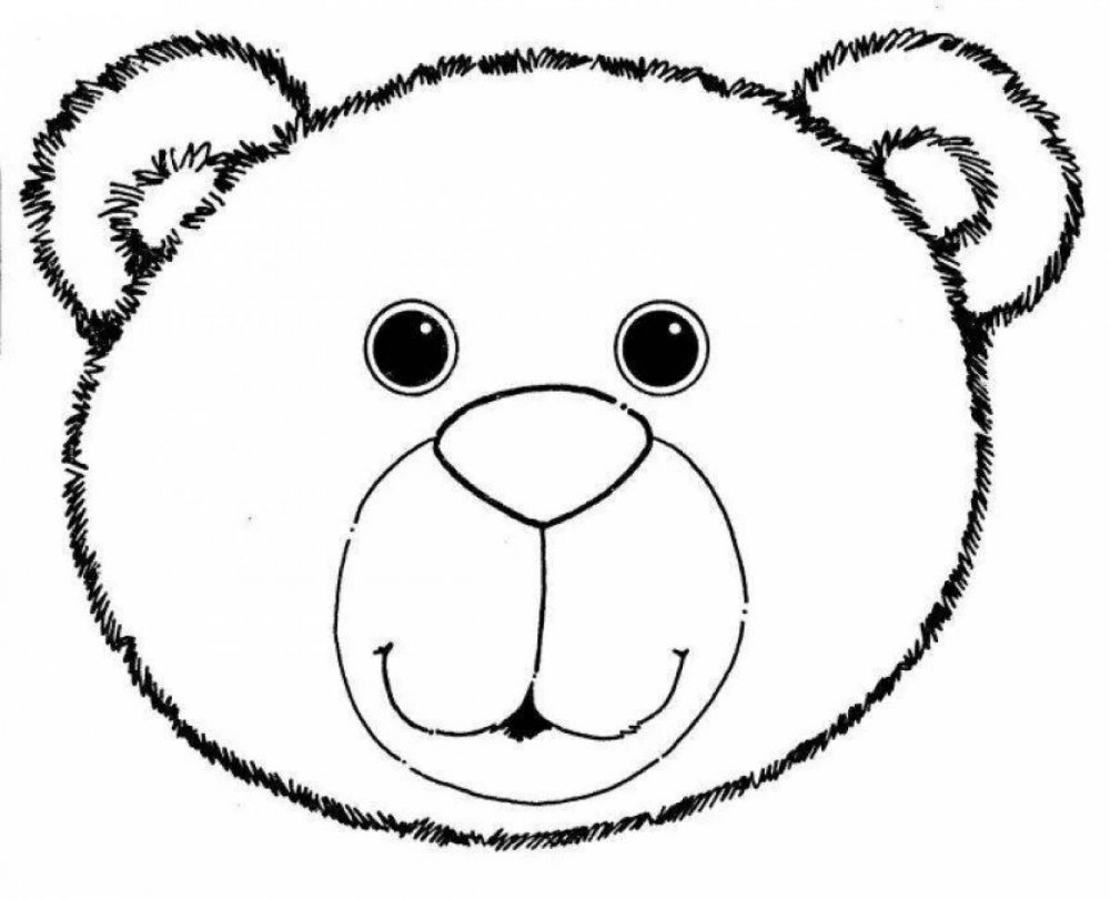 Мордочка медведя для детей
