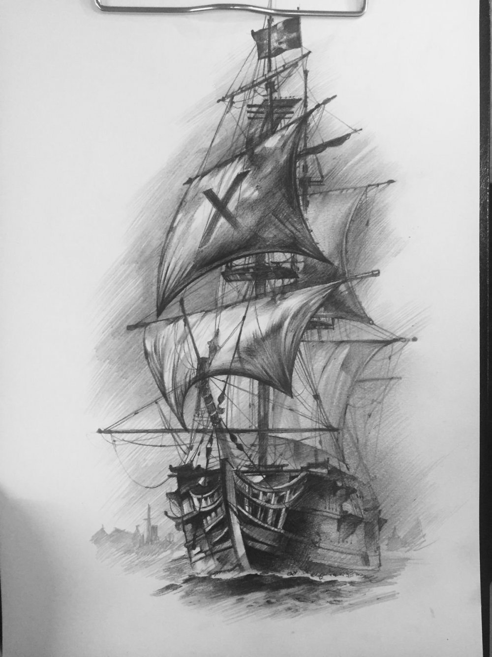 Тату пиратский корабль