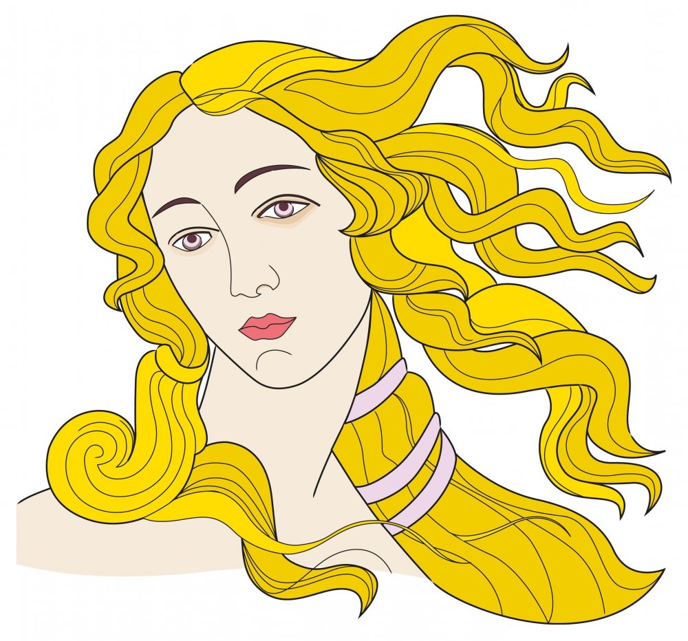 Богиня Афродита рисунок