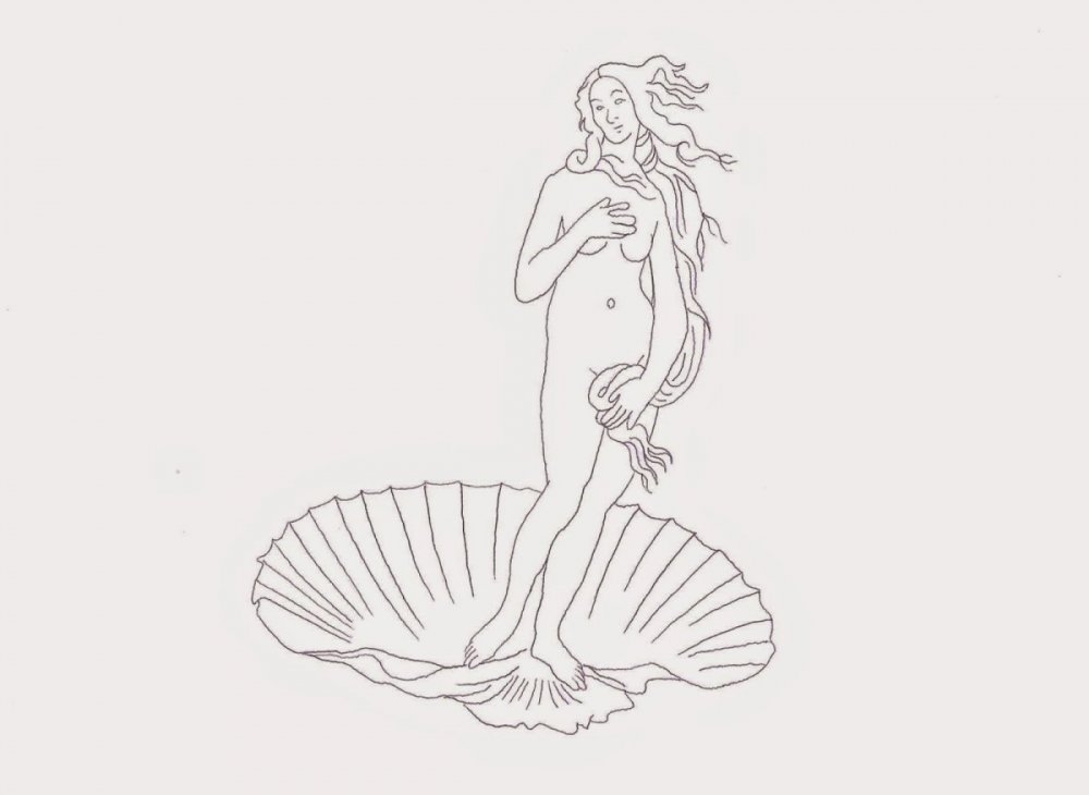 Венера Боттичелли вектор